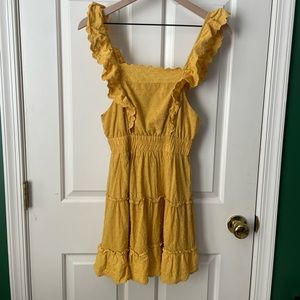 🍋💛 Alter’d State Lace Square Neck Cut Mini Dress XS 💛🍋